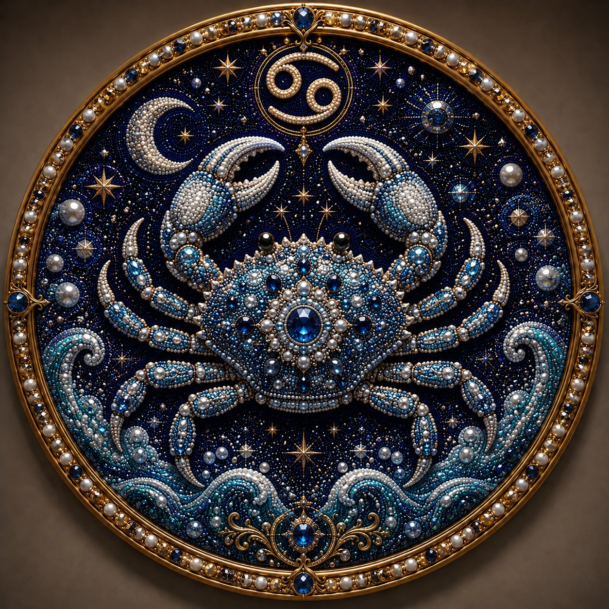 🔥 LAST DAY 70% OFF – ✨ Premium 3D Pearl 12 Zodiac Signs Art Kit | Luxury Flocked Canvas with Scratch-Resistant Non-Fading Pearl Beads DIY Handmade Astrology Decor ♈🌙💎