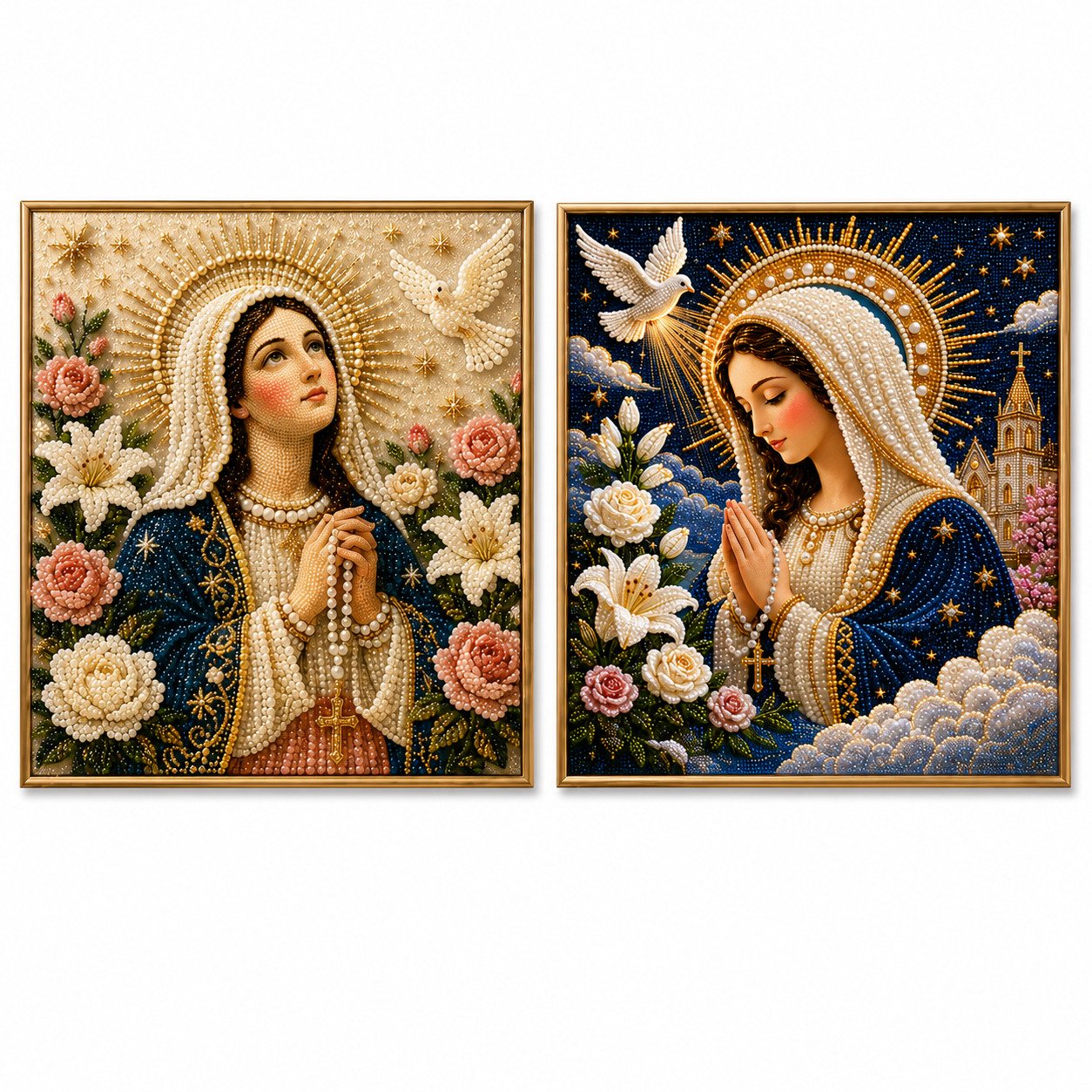 🔥Last Day Promo: 70% OFF-🙏 Divine Pearl Bead Virgin Mary Icon – A Peaceful DIY Faith Art Gift ✨