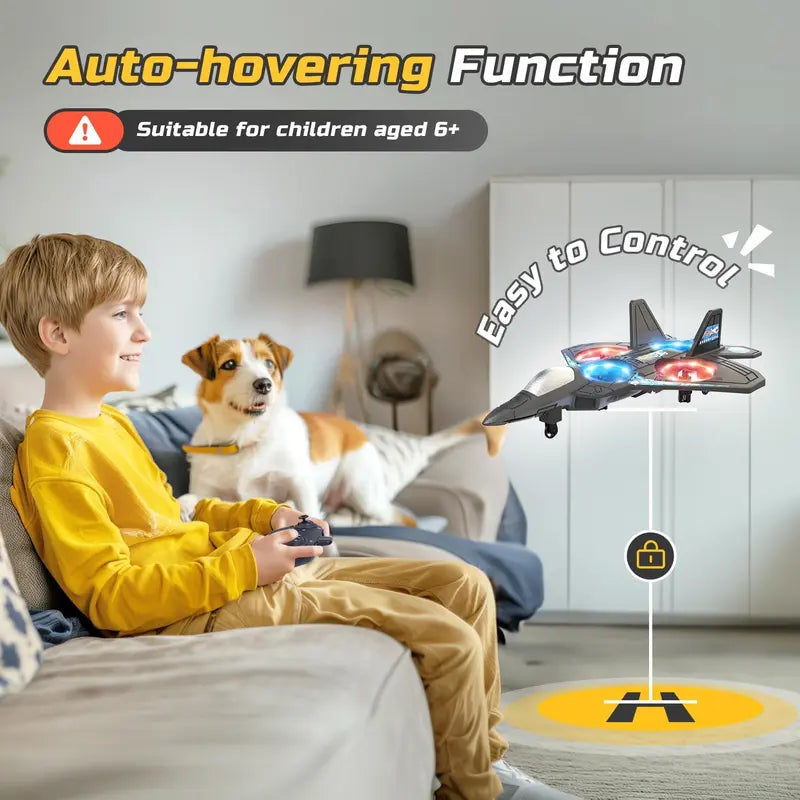 🔥Last Day Promo: 70% OFF-2.4G Remote Control Stunt Fighter Plane, Beginner Friendly RC Drone Aircraft With Headless Mode✈️