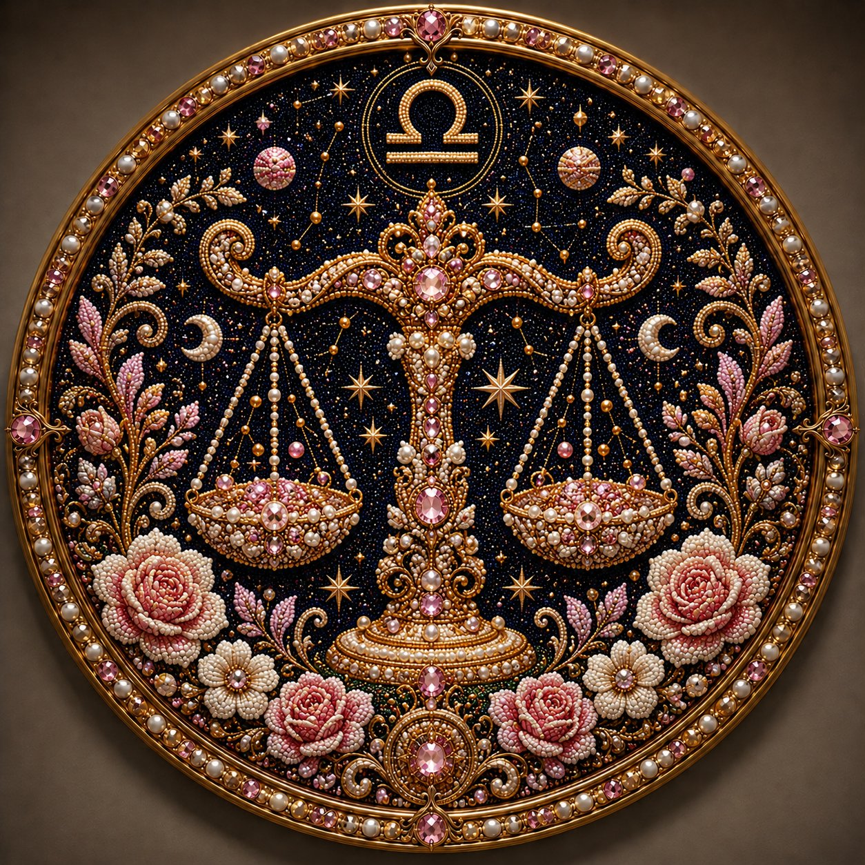 🔥 LAST DAY 70% OFF – ✨ Premium 3D Pearl 12 Zodiac Signs Art Kit | Luxury Flocked Canvas with Scratch-Resistant Non-Fading Pearl Beads DIY Handmade Astrology Decor ♈🌙💎