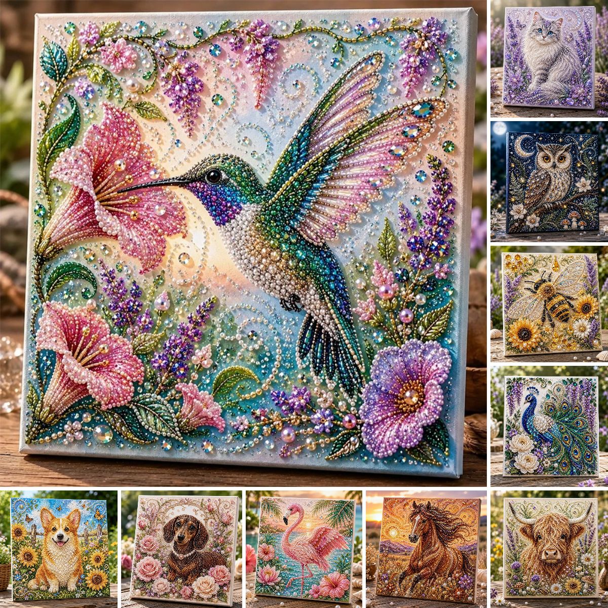 🔥 Last Day 70% OFF - 🦬✨ Highland Cow Pearl Art DIY Kit – Relaxing DIY Craft to Create Stunning Coastal Artwork