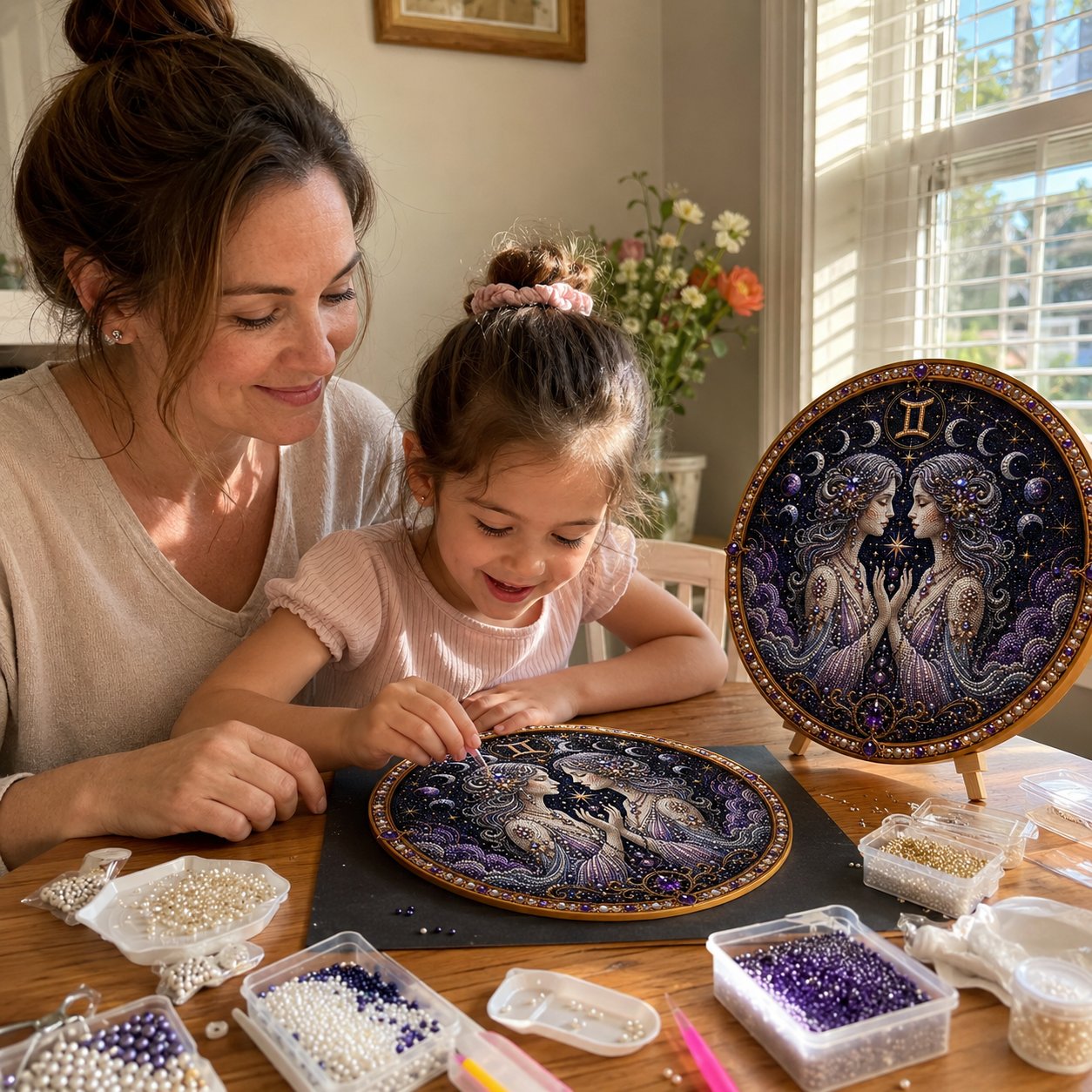 🔥 LAST DAY 70% OFF – ✨ Premium 3D Pearl 12 Zodiac Signs Art Kit | Luxury Flocked Canvas with Scratch-Resistant Non-Fading Pearl Beads DIY Handmade Astrology Decor ♈🌙💎