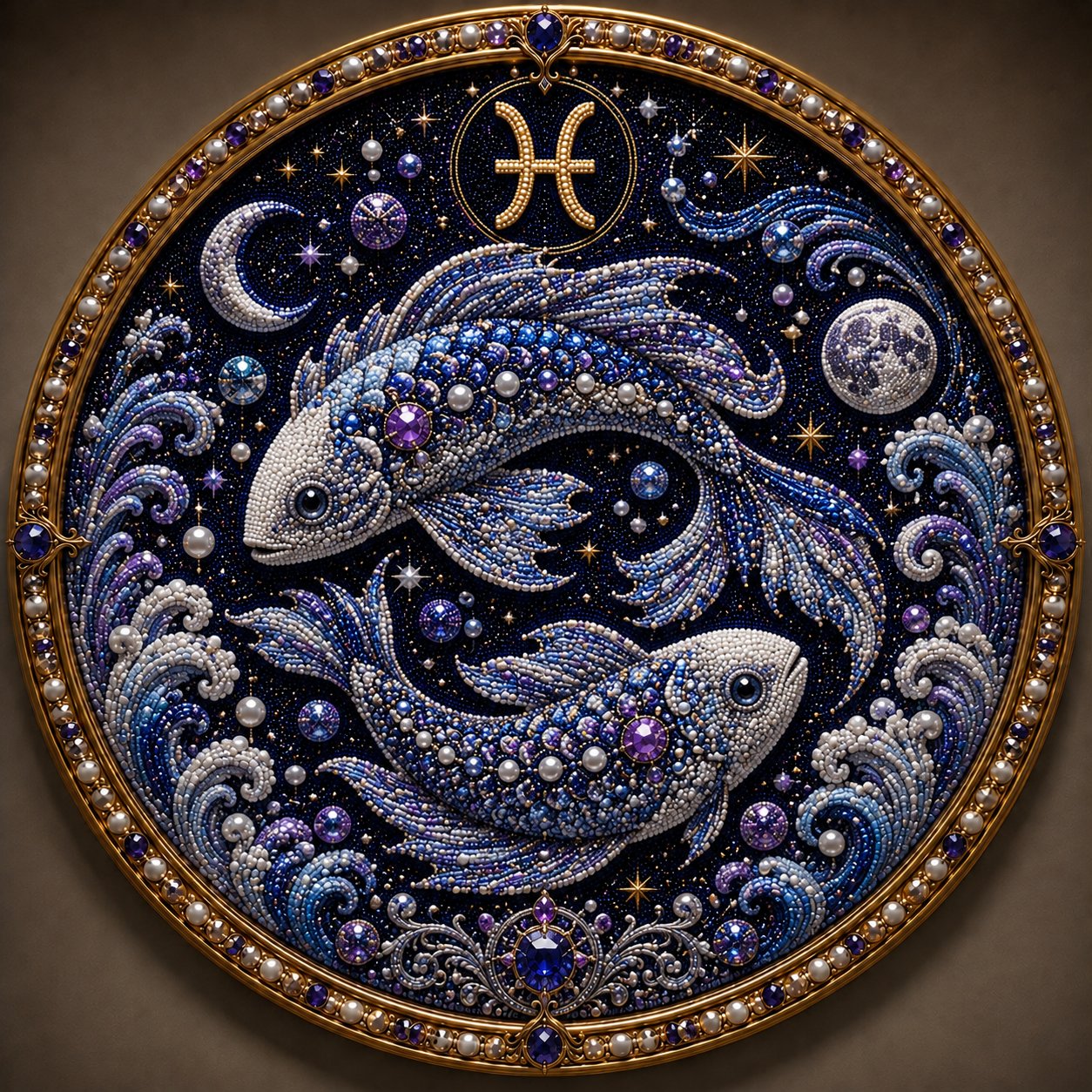 🔥 LAST DAY 70% OFF – ✨ Premium 3D Pearl 12 Zodiac Signs Art Kit | Luxury Flocked Canvas with Scratch-Resistant Non-Fading Pearl Beads DIY Handmade Astrology Decor ♈🌙💎