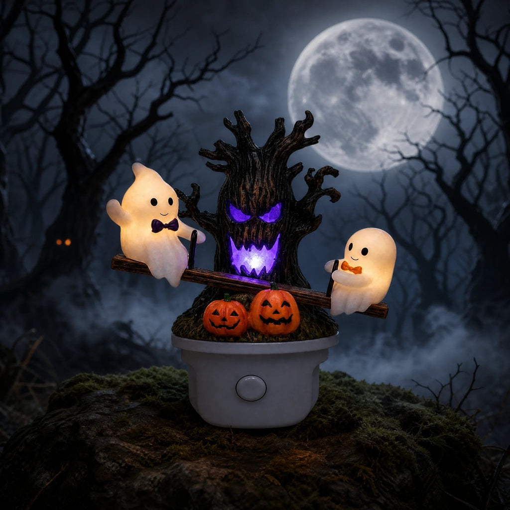 🔥Last Day Promo: 70% OFF🎃👻Animated Seesaw Ghost Plug In LED Night Light