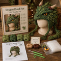 LSAT DAY 70% OFF🐉✨ Fantasy Hood Hat DIY Crochet Kit | Premium Soft Yarn Materials with Step-by-Step Guide DIY Handmade Wearable Character Hood 🧶🎭✨