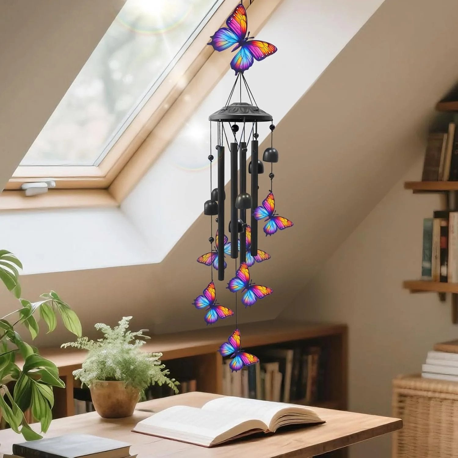 🔥Juneteenth 50% OFF-🐦Vintage Colorful Hummingbird Wind Chime with Metal Tubes and Bells