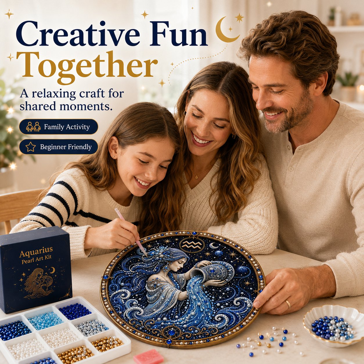 🔥 LAST DAY 70% OFF – ✨ Premium 3D Pearl 12 Zodiac Signs Art Kit | Luxury Flocked Canvas with Scratch-Resistant Non-Fading Pearl Beads DIY Handmade Astrology Decor ♈🌙💎