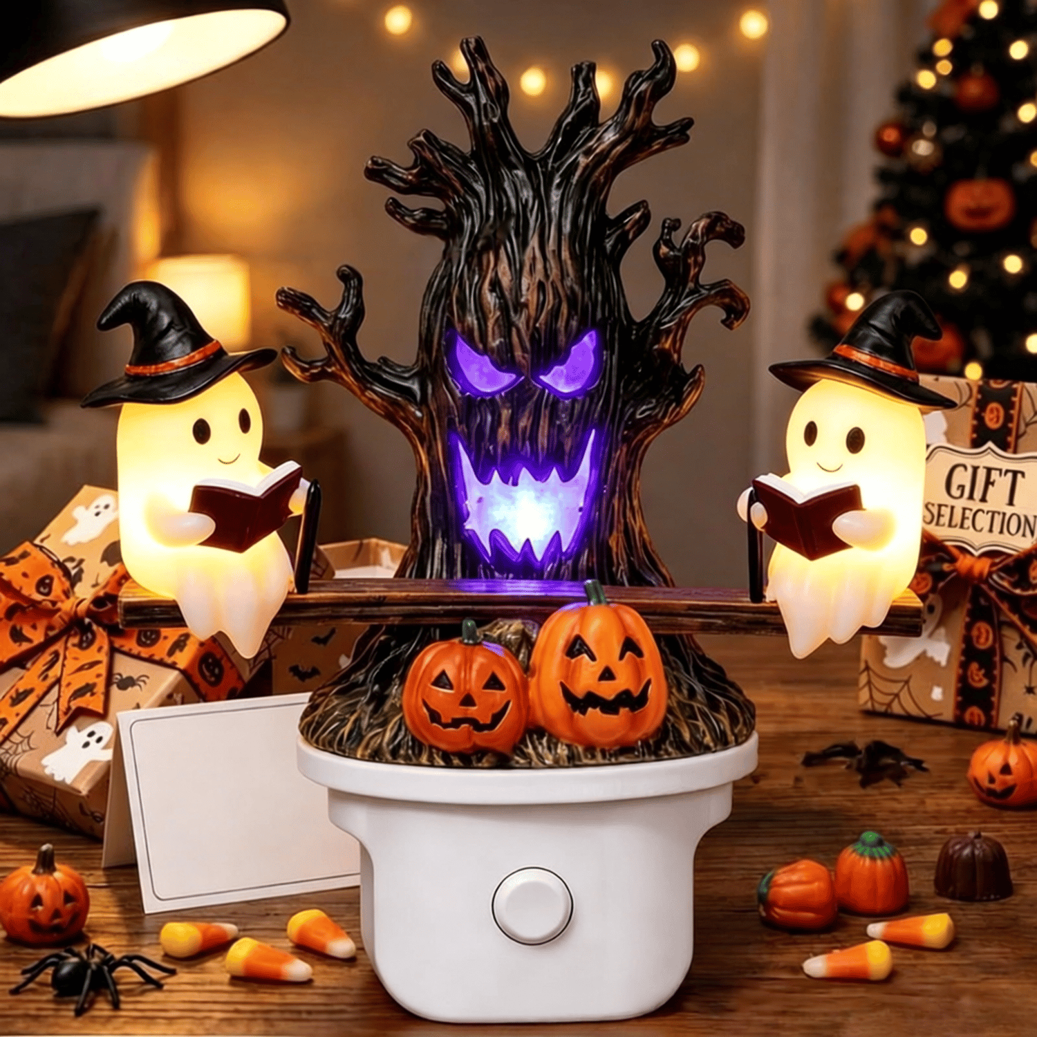 🔥Last Day Promo: 70% OFF🎃👻Animated Seesaw Ghost Plug In LED Night Light