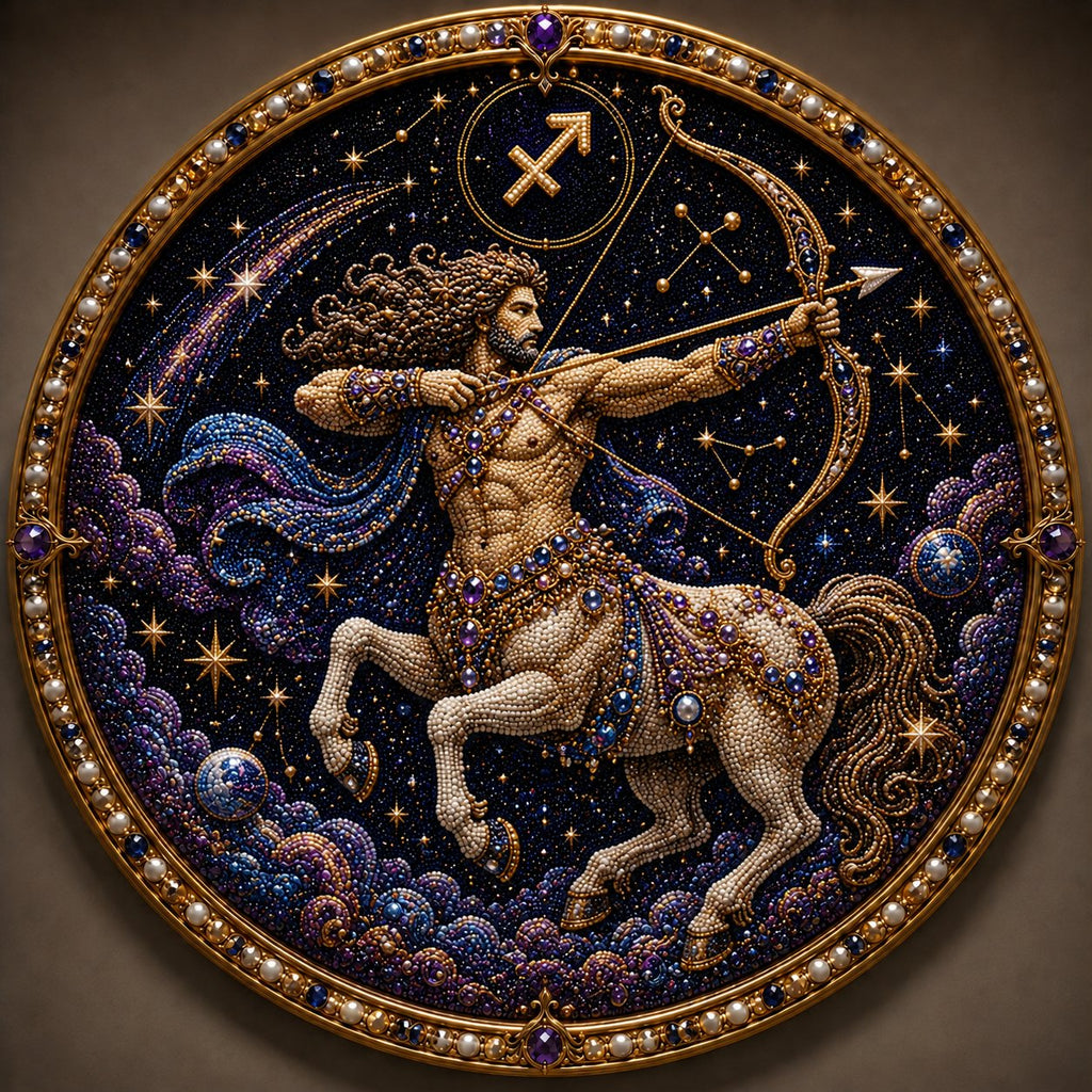 🔥 LAST DAY 70% OFF – ✨ Premium 3D Pearl 12 Zodiac Signs Art Kit | Luxury Flocked Canvas with Scratch-Resistant Non-Fading Pearl Beads DIY Handmade Astrology Decor ♈🌙💎