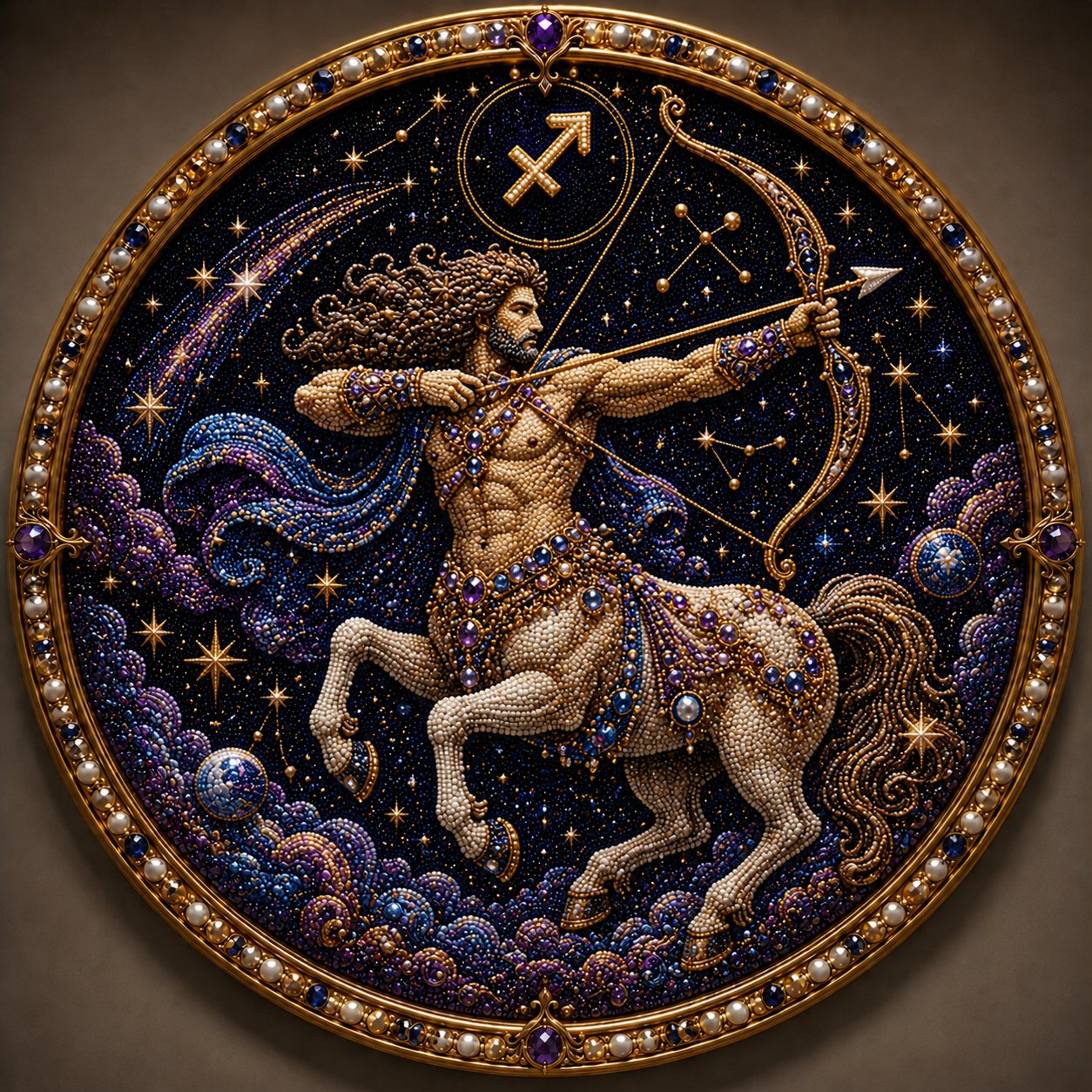 🔥 LAST DAY 70% OFF – ✨ Premium 3D Pearl 12 Zodiac Signs Art Kit | Luxury Flocked Canvas with Scratch-Resistant Non-Fading Pearl Beads DIY Handmade Astrology Decor ♈🌙💎