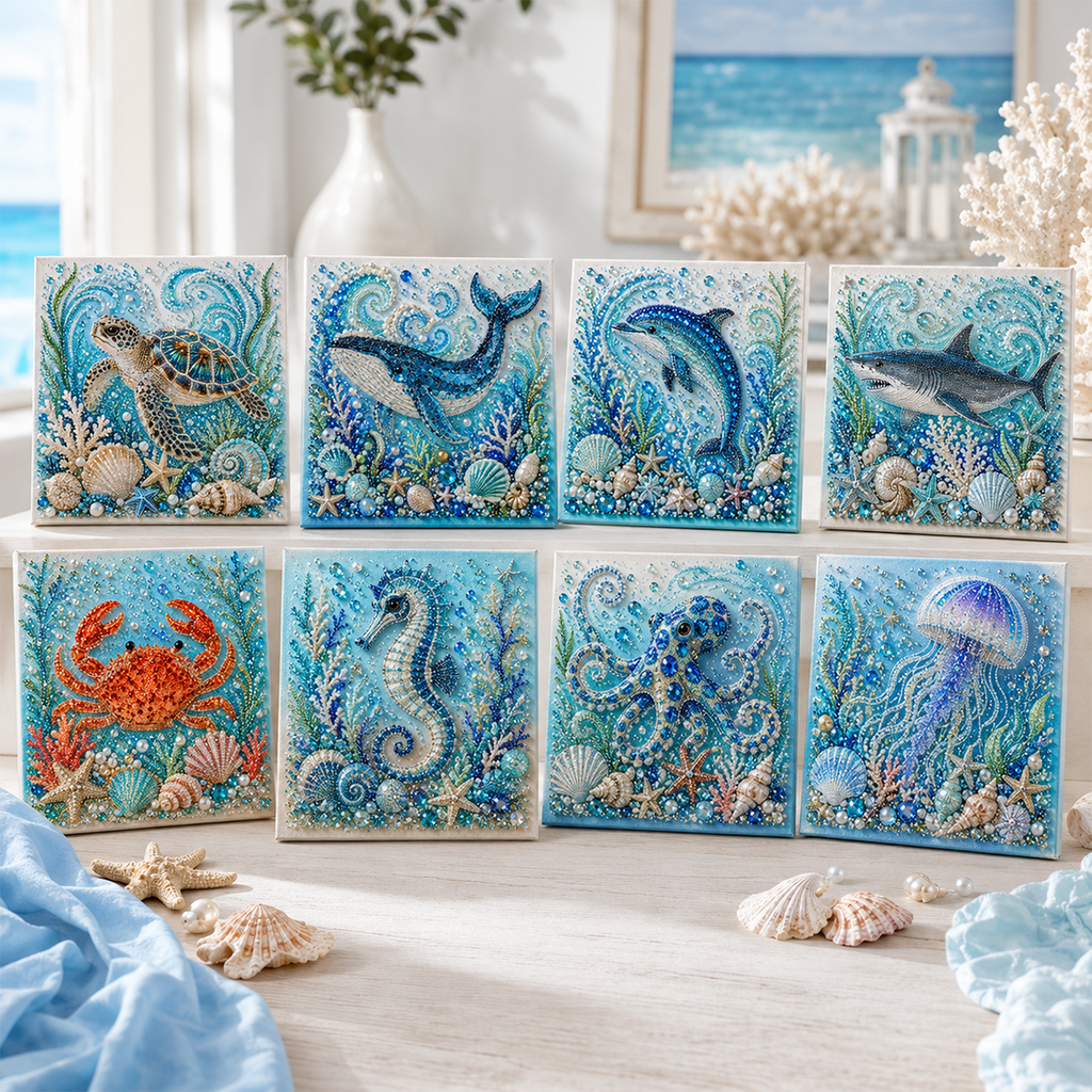 🎁The Perfect Ocean Lover Gift🌊 Ocean Theme Pearl Art DIY Kit