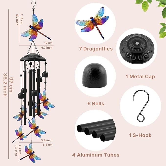 🔥Juneteenth 50% OFF-🐦Vintage Colorful Hummingbird Wind Chime with Metal Tubes and Bells