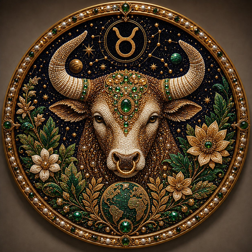 🔥 LAST DAY 70% OFF – ✨ Premium 3D Pearl 12 Zodiac Signs Art Kit | Luxury Flocked Canvas with Scratch-Resistant Non-Fading Pearl Beads DIY Handmade Astrology Decor ♈🌙💎