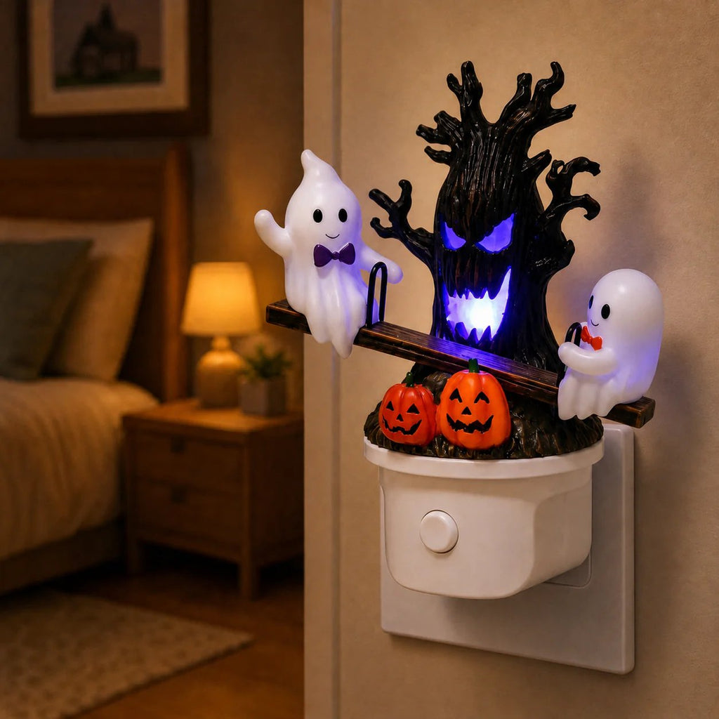 🔥Last Day Promo: 70% OFF🎃👻Animated Seesaw Ghost Plug In LED Night Light