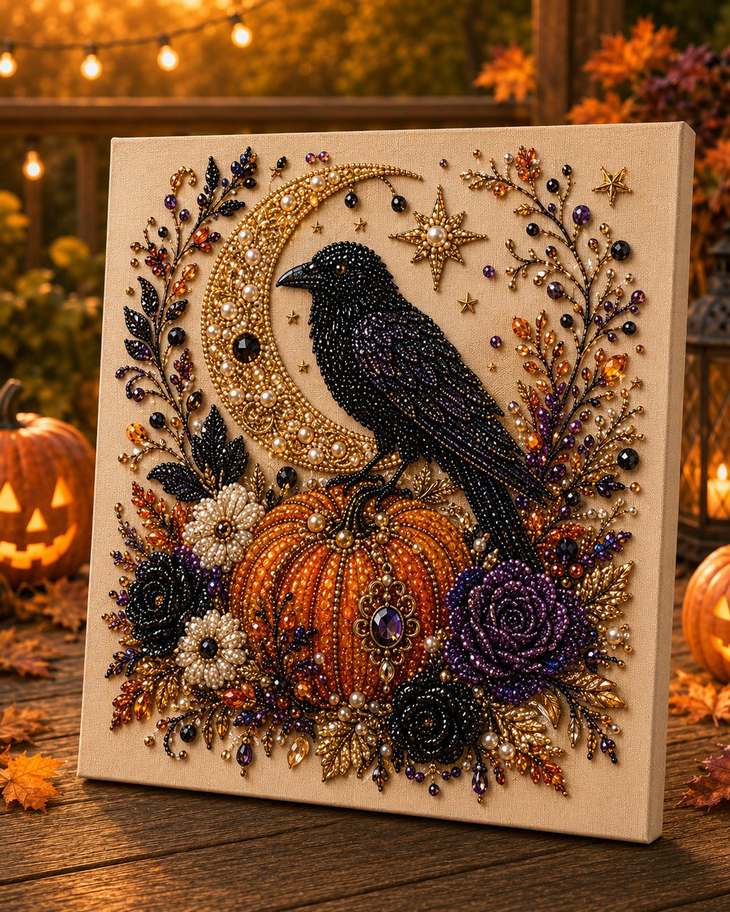 🔥 Last Day 70% OFF – 👻✨ Halloween Pearl Art DIY Kit – Turn Tiny Pearls into Spooky-Cute Magic