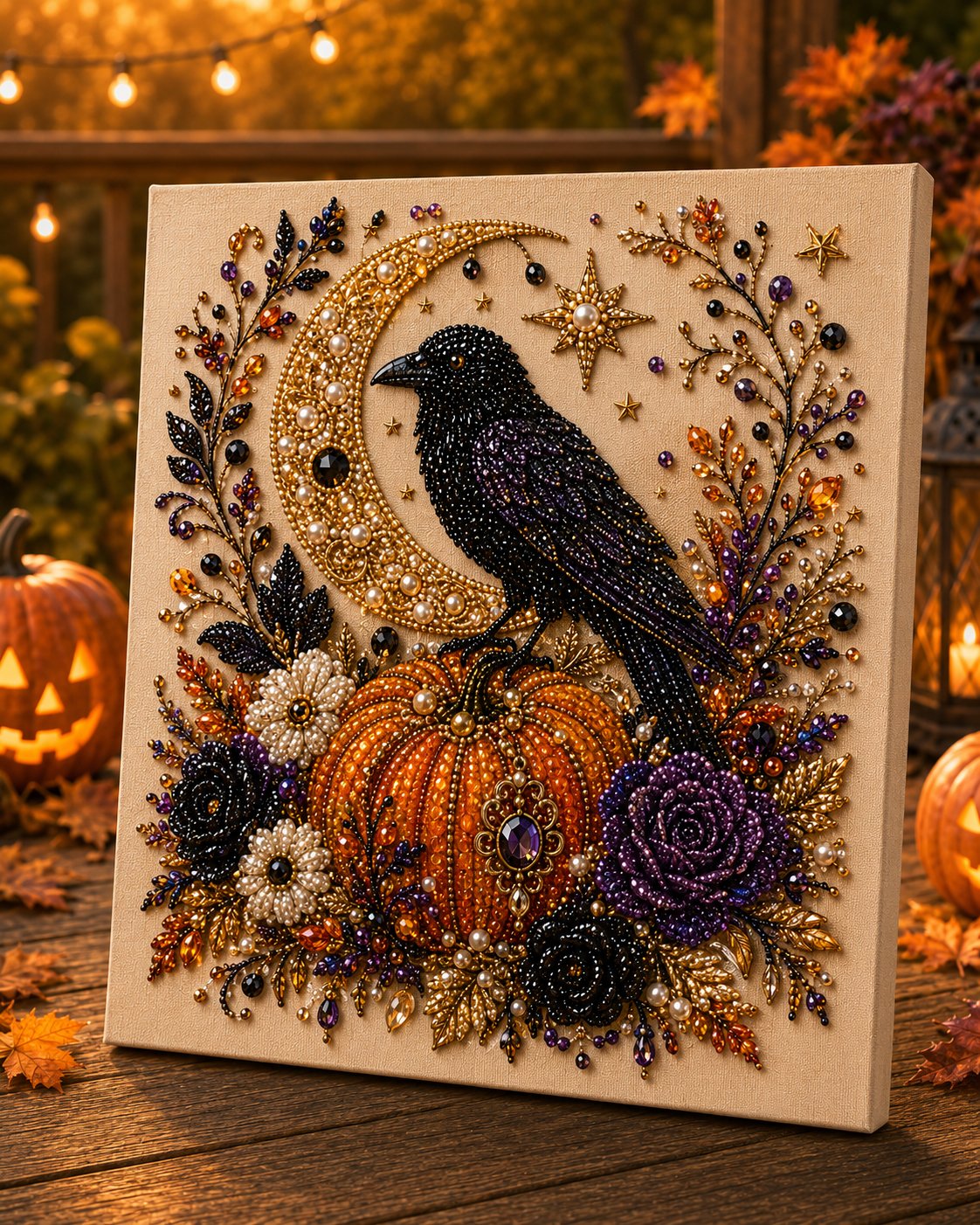 🔥 Last Day 70% OFF – 👻✨ Halloween Pearl Art DIY Kit – Turn Tiny Pearls into Spooky-Cute Magic