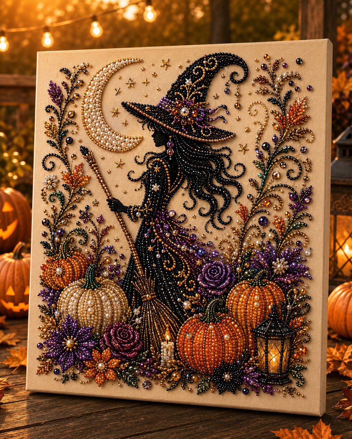 🔥 Last Day 70% OFF – 👻✨ Halloween Pearl Art DIY Kit – Turn Tiny Pearls into Spooky-Cute Magic