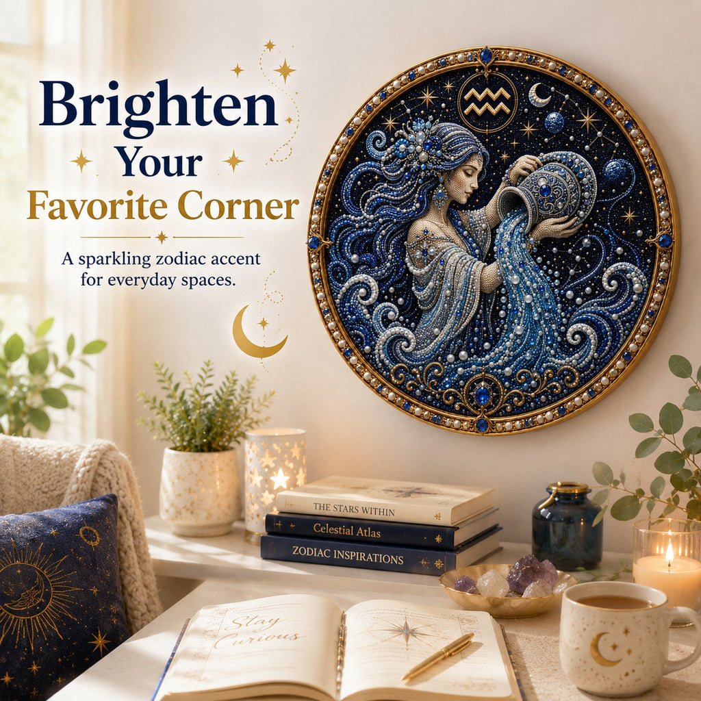 🔥 LAST DAY 70% OFF – ✨ Premium 3D Pearl 12 Zodiac Signs Art Kit | Luxury Flocked Canvas with Scratch-Resistant Non-Fading Pearl Beads DIY Handmade Astrology Decor ♈🌙💎