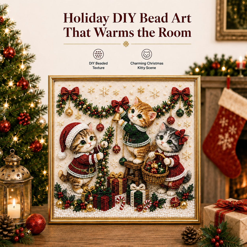 🎄🐾 LAST DAY 70% OFF – Premium 3D Pearl Christmas Kitty Art Kit
