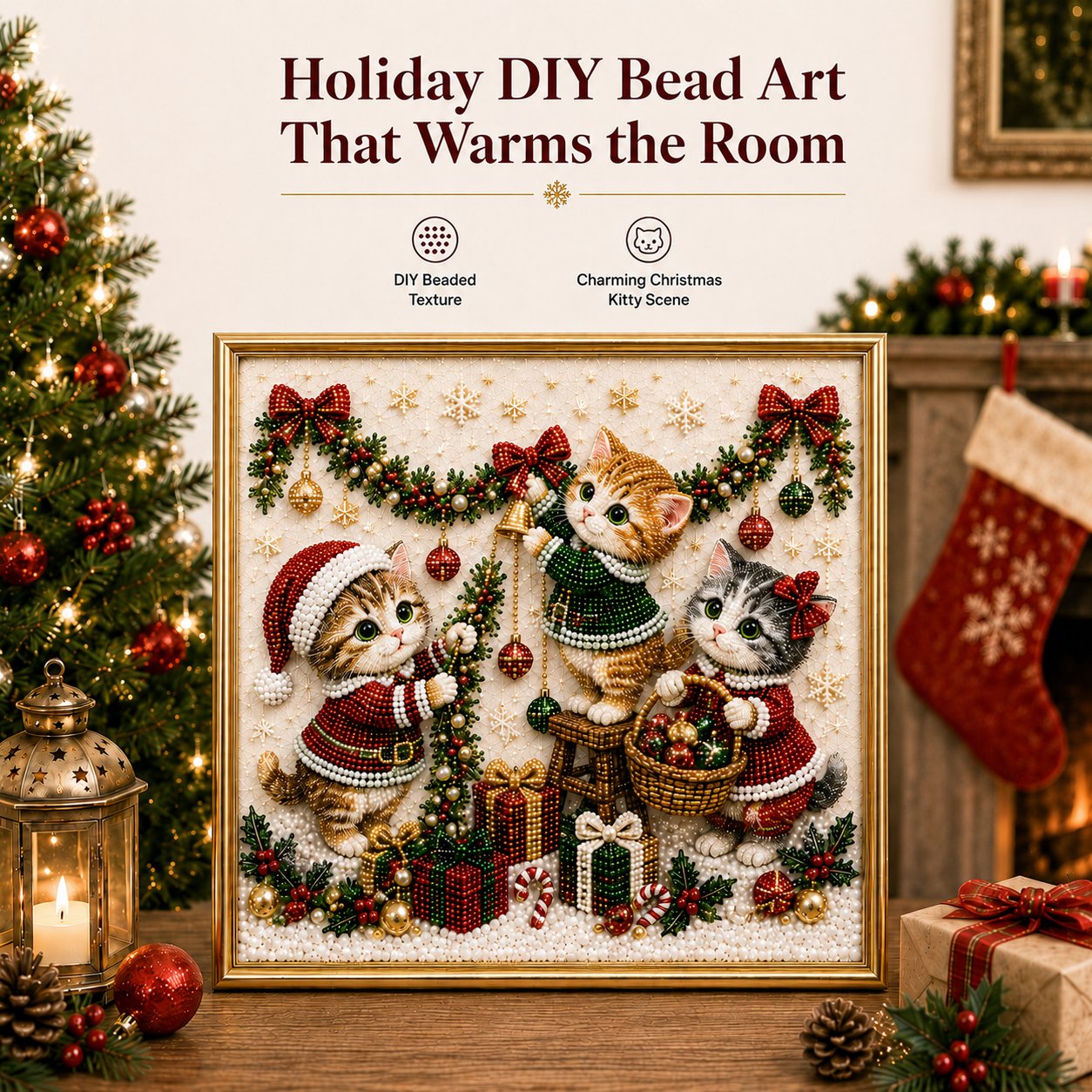 🎄🐾 LAST DAY 70% OFF – Premium 3D Pearl Christmas Kitty Art Kit