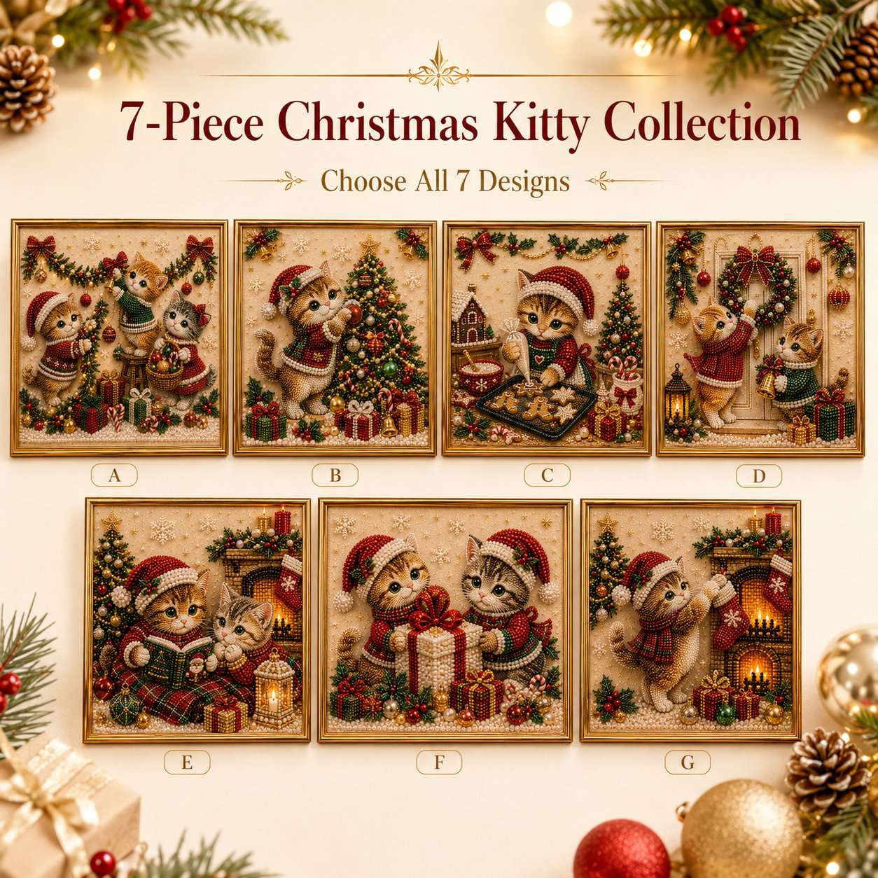 🎄🐾 LAST DAY 70% OFF – Premium 3D Pearl Christmas Kitty Art Kit