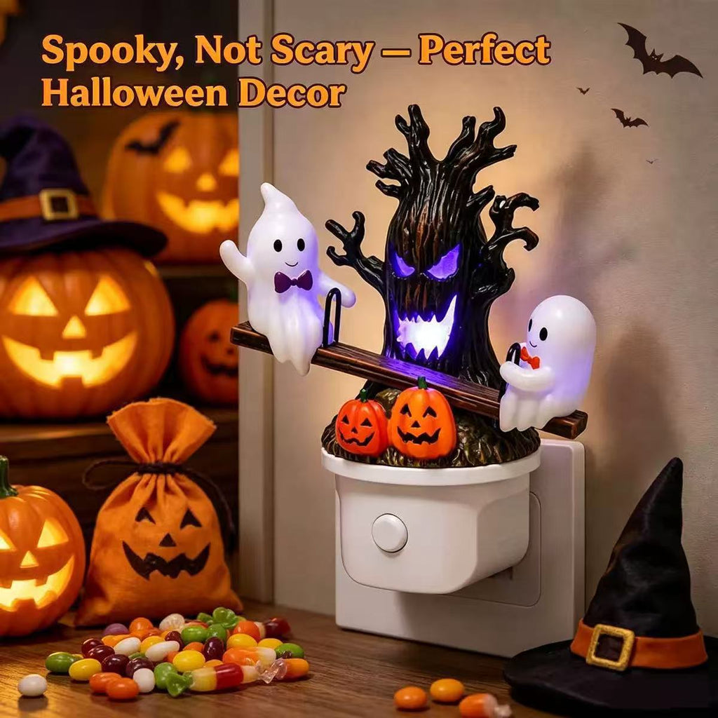 🔥Last Day Promo: 70% OFF🎃👻Animated Seesaw Ghost Plug In LED Night Light