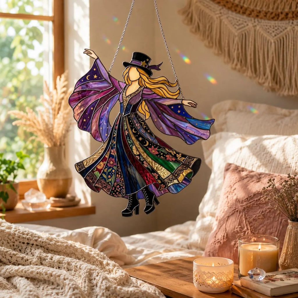💥 LAST DAY 50% OFF – 🌙 Stevie Nicks Collector's Suncatcher