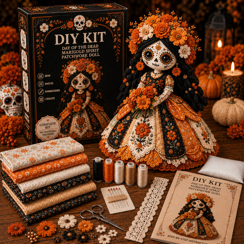 🔥LAST DAY 70% - Day of the Dead Patchwork Doll DIY Kit