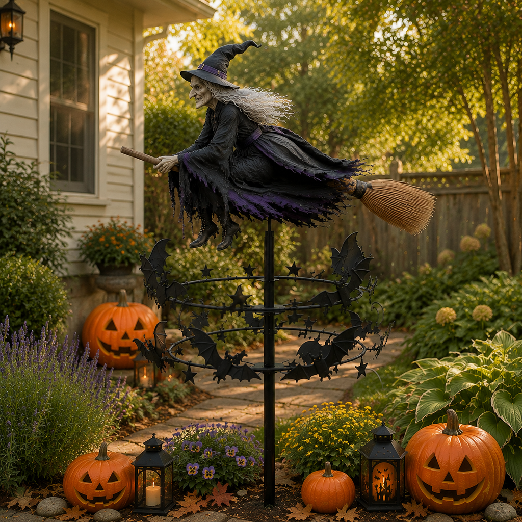 🔥70% Off Last Day -Halloween Early Bird Special🧙‍♀️ The Enchanted Witch Garden Wind Spinner