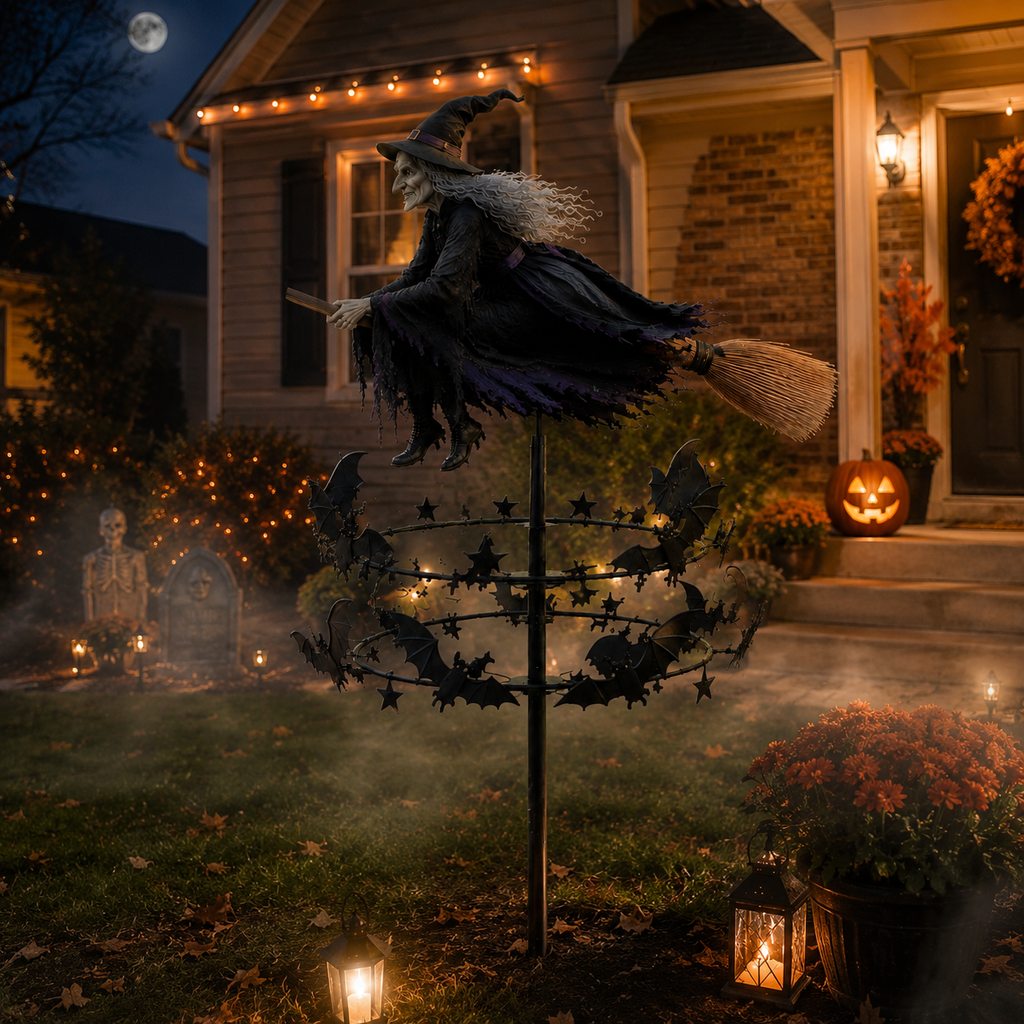 🔥70% Off Last Day -Halloween Early Bird Special🧙‍♀️ The Enchanted Witch Garden Wind Spinner