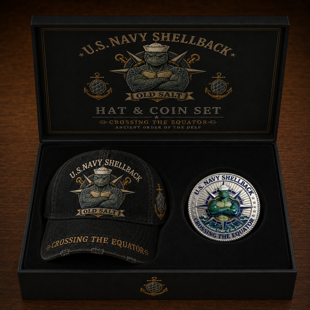 🔥 Last Day 70% OFF - U.S. Navy Shellback Old Salt Cap 🎁 Free Double-Sided Honor Coin With Every Cap Purchase