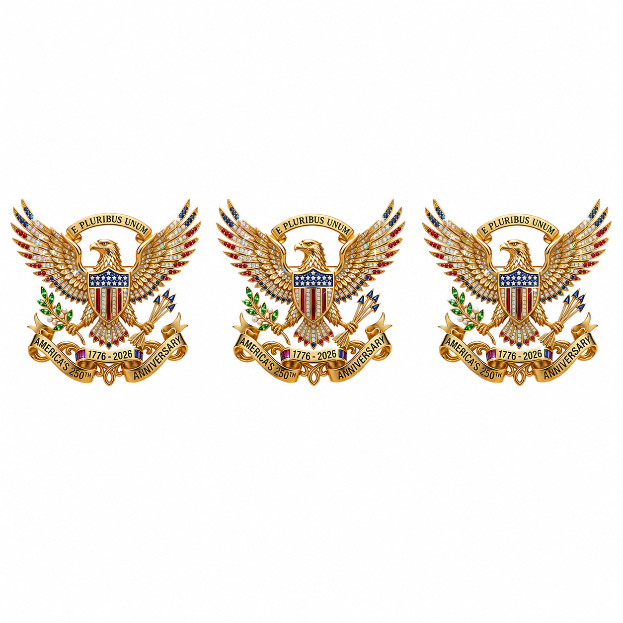 US 250th Anniversary Brooch Pin