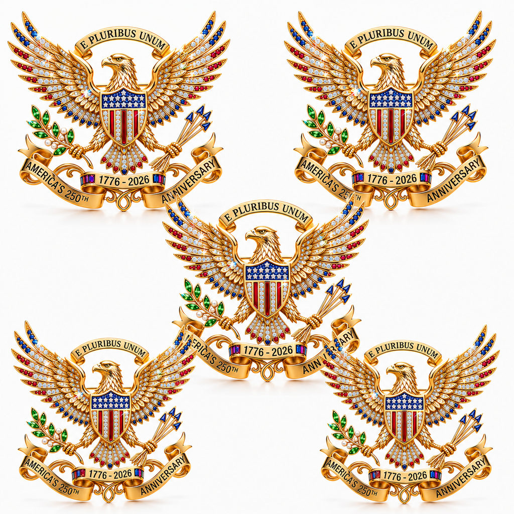 US 250th Anniversary Brooch Pin