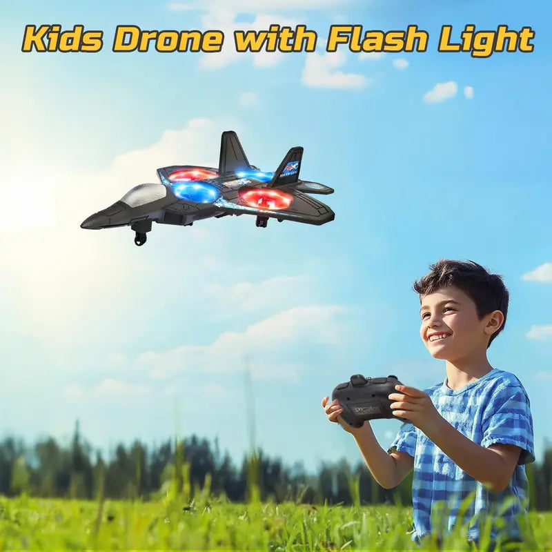 🔥Last Day Promo: 70% OFF-2.4G Remote Control Stunt Fighter Plane, Beginner Friendly RC Drone Aircraft With Headless Mode✈️