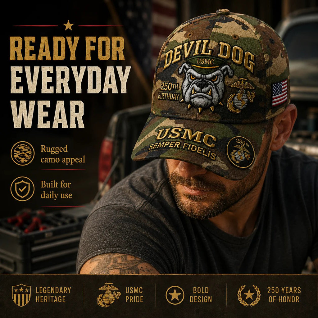 🔥 LAST DAY 50% OFF – 🇺🇸 USMC 250th Anniversary Cap