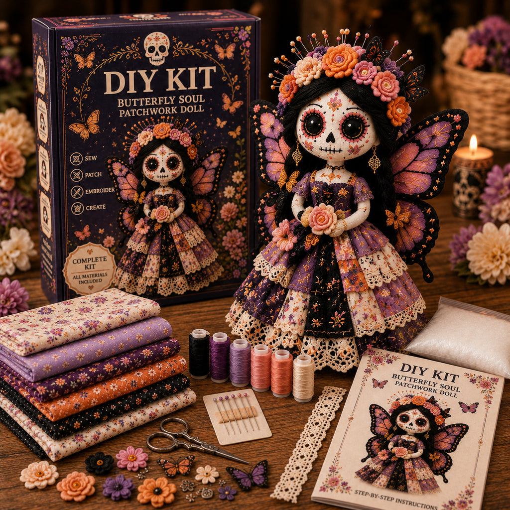 🔥LAST DAY 70% - Day of the Dead Patchwork Doll DIY Kit