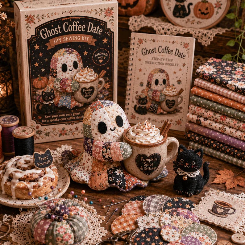 🔥LAST DAY 50% OFF - 👻Little Ghost’s Cozy Halloween DIY Patchwork Kit