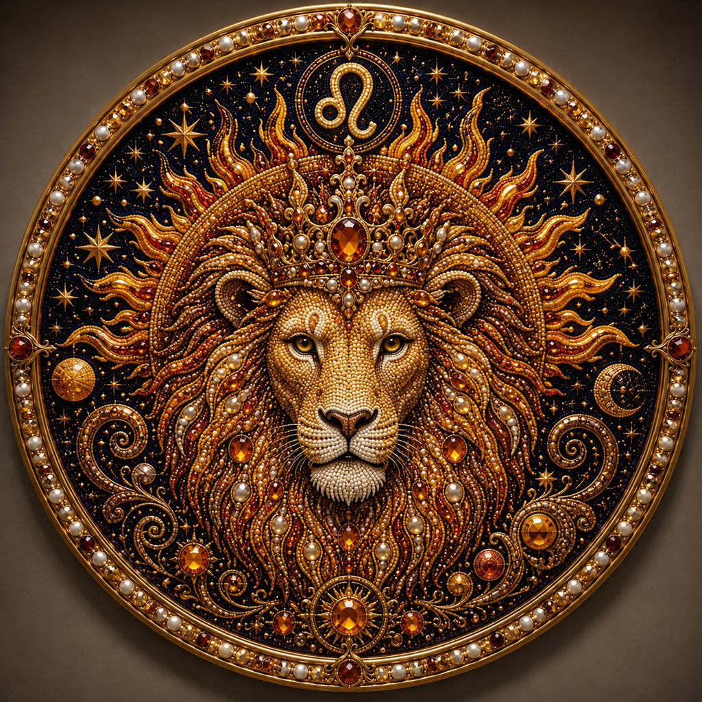 🔥 LAST DAY 70% OFF – ✨ Premium 3D Pearl 12 Zodiac Signs Art Kit | Luxury Flocked Canvas with Scratch-Resistant Non-Fading Pearl Beads DIY Handmade Astrology Decor ♈🌙💎