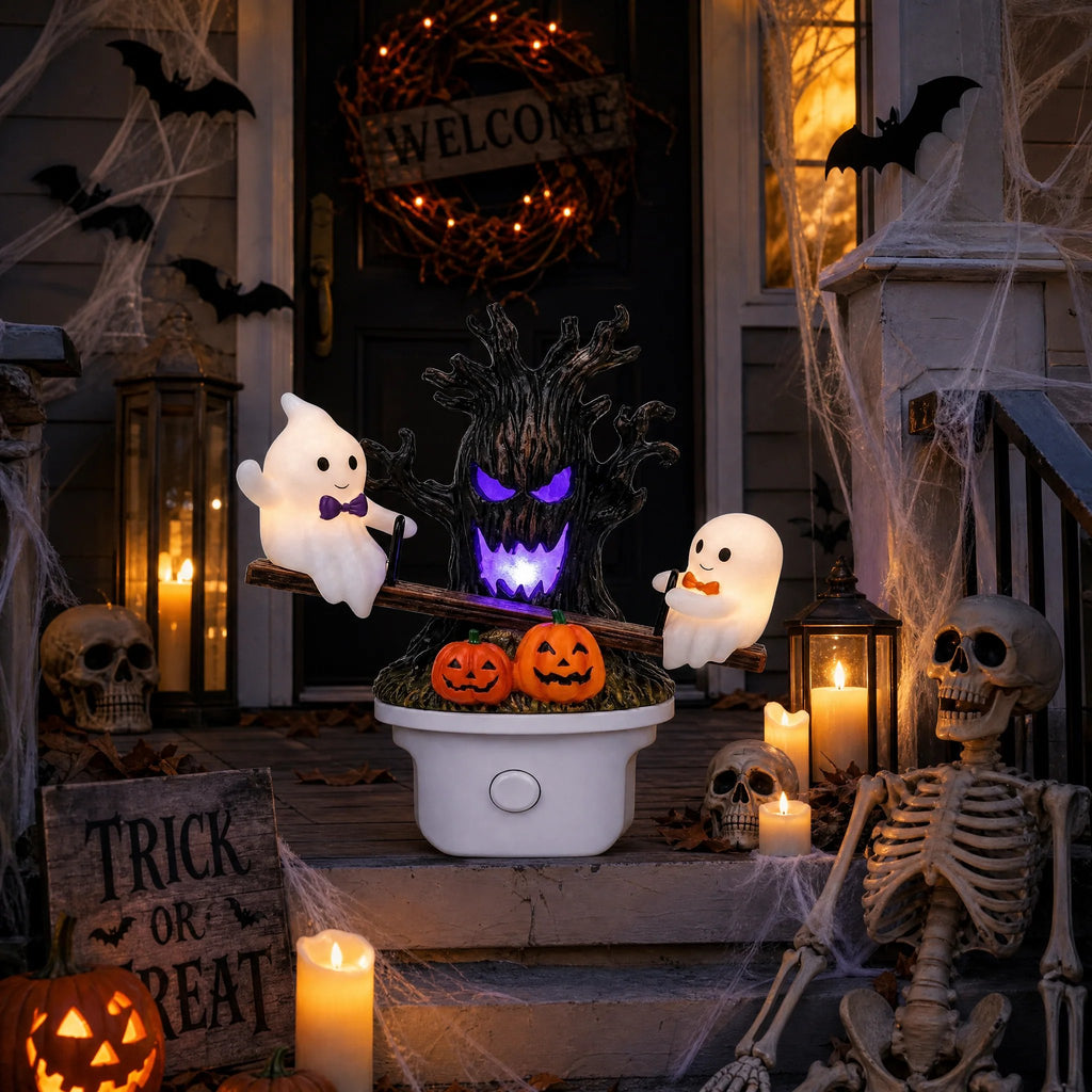🔥Last Day Promo: 70% OFF🎃👻Animated Seesaw Ghost Plug In LED Night Light