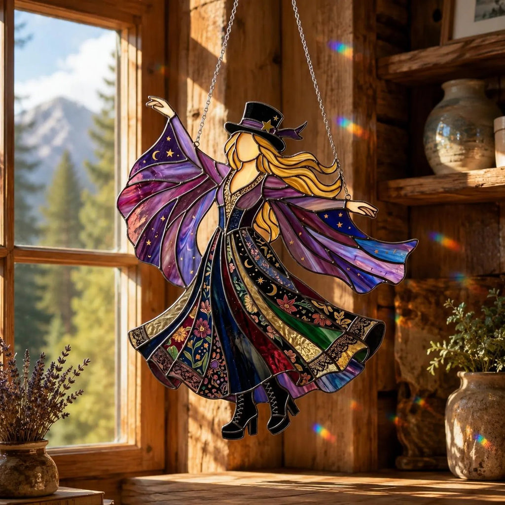 💥 LAST DAY 50% OFF – 🌙 Stevie Nicks Collector's Suncatcher