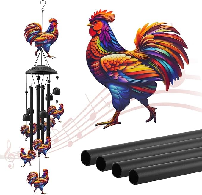 🔥Juneteenth 50% OFF-🐦Vintage Colorful Hummingbird Wind Chime with Metal Tubes and Bells