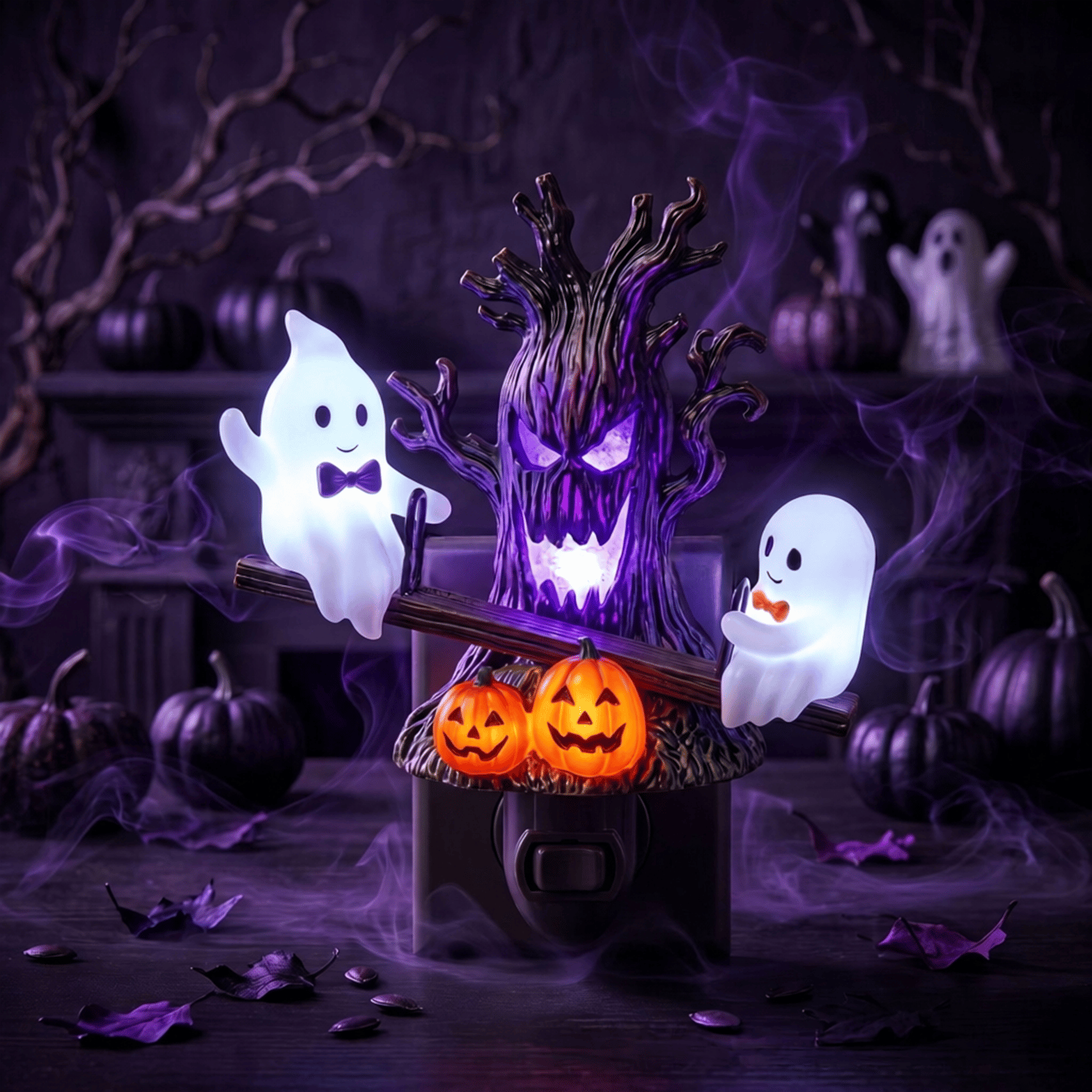 🔥Last Day Promo: 70% OFF🎃👻Animated Seesaw Ghost Plug In LED Night Light