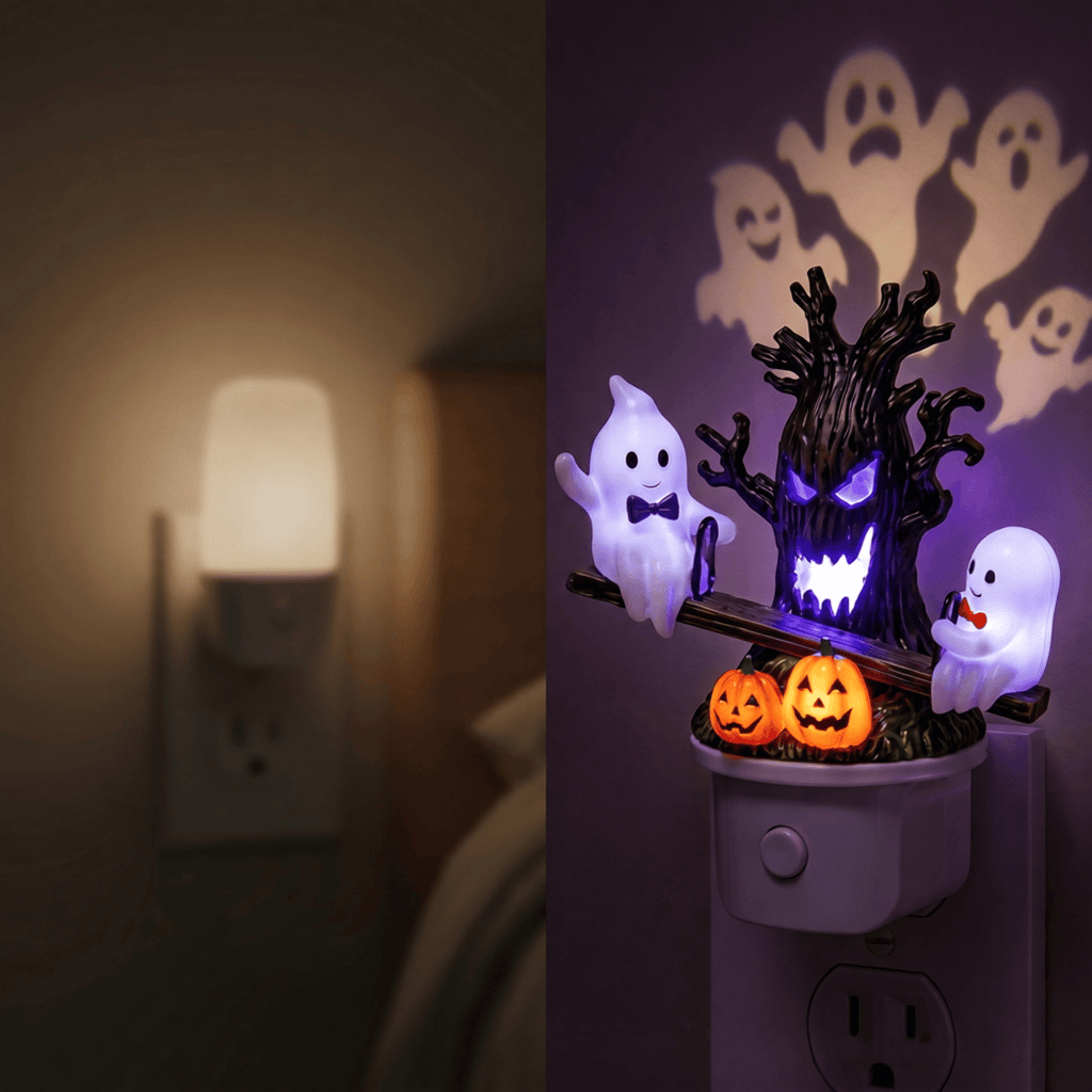 🔥Last Day Promo: 70% OFF🎃👻Animated Seesaw Ghost Plug In LED Night Light