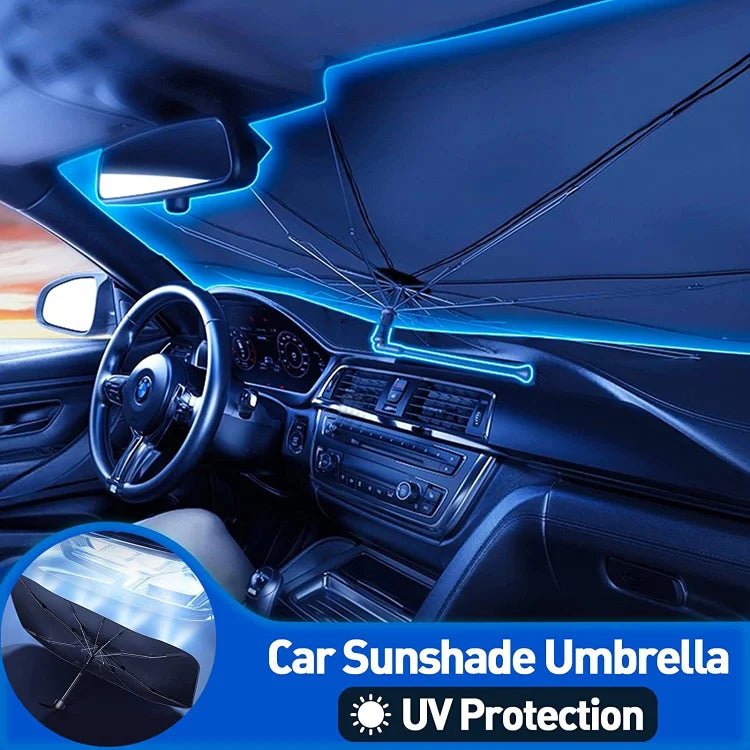 Premium Foldable Windshield Sun Shade Umbrella – UV & Heat Protection