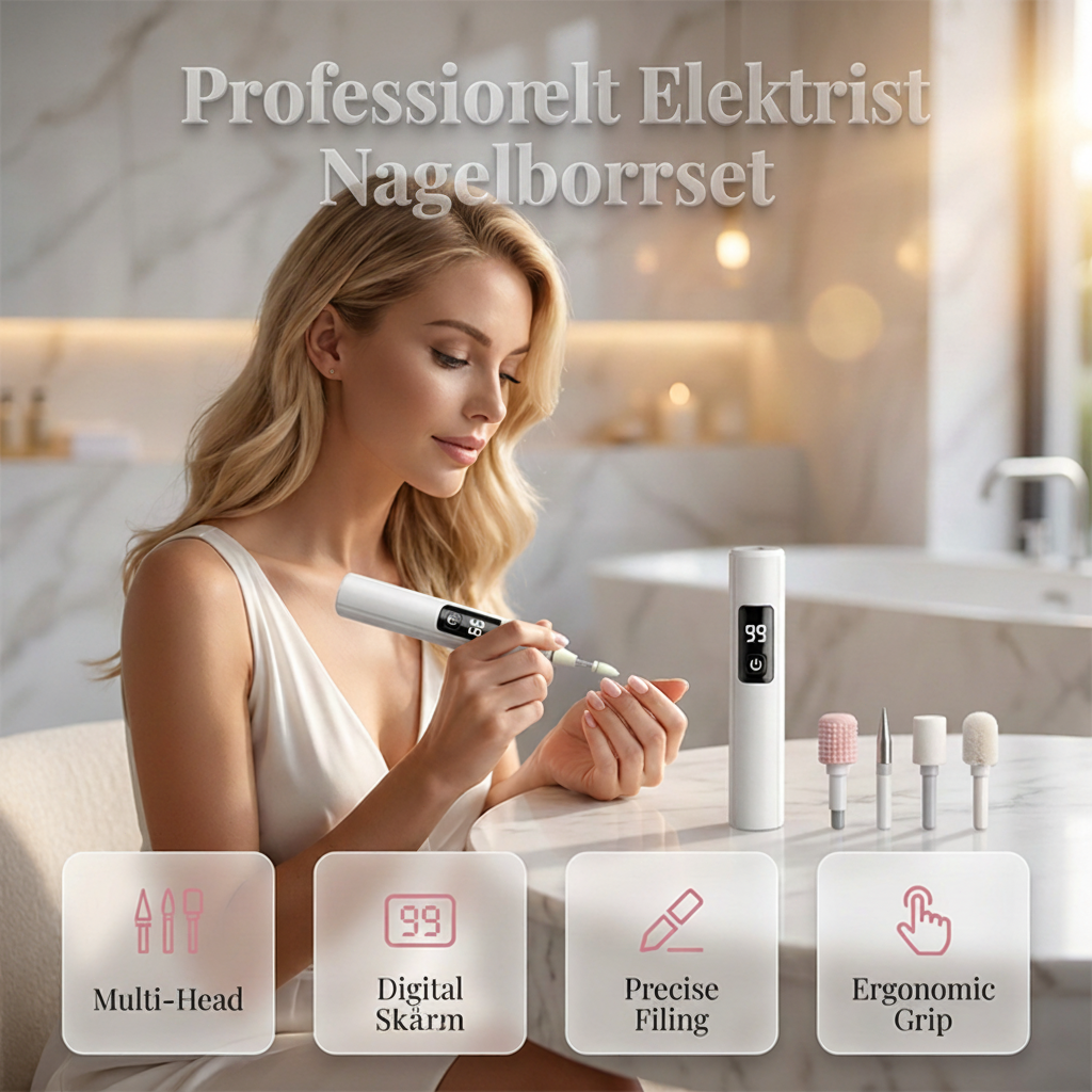 🔥LAST DAY 70% -Professionellt Elektriskt Nagelborr-Set