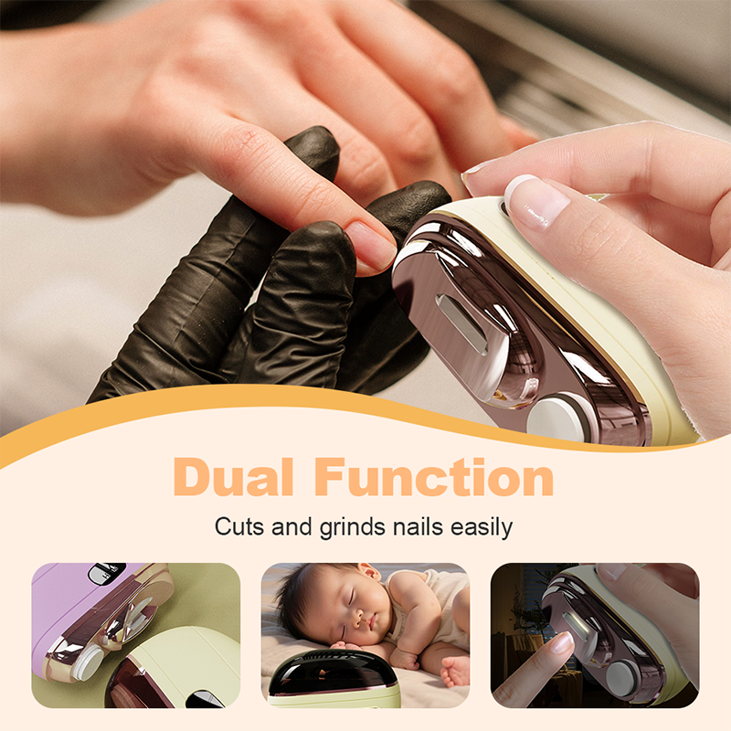 🔥 Last Day 70% OFF -🌟 2-in-1 Smart Electric Nail Clipper & Polisher ✂️💅
